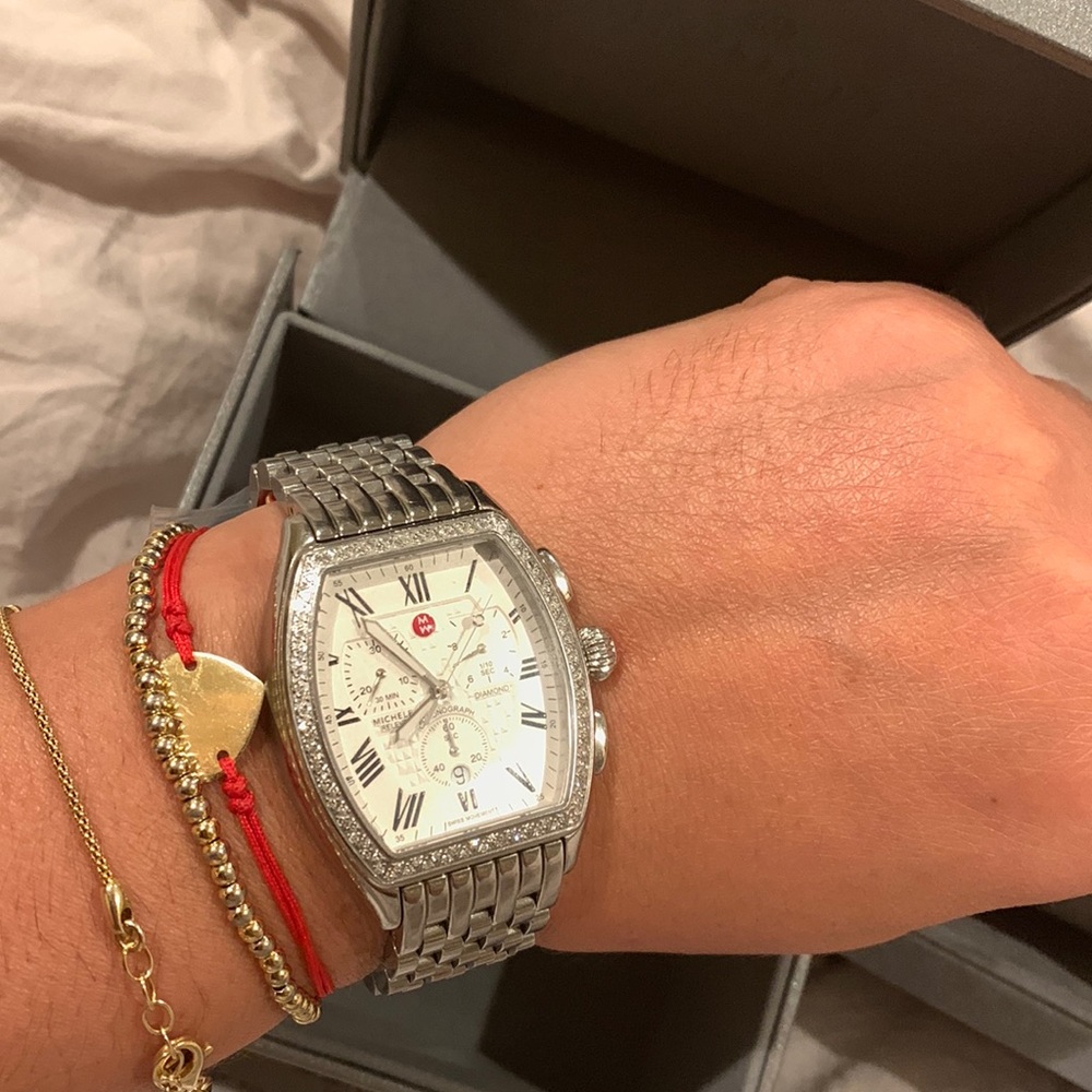 Selling Michele Releve chronological and diamond bezel.